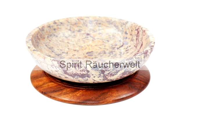 Dhara Räucherschale aus Speckstein - Durchmesser 13cm