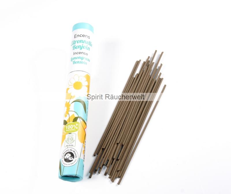 Lemongras - Benzoe | pflanzliche 100% naturreine  Aromandise Räucherstäbchen - 30 Sticks