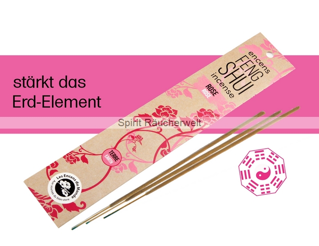 Erde - Rose | Feng Shui Räucherstäbchen von Aromandise