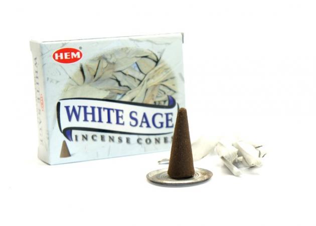Weißer Salbei Räucherkegel