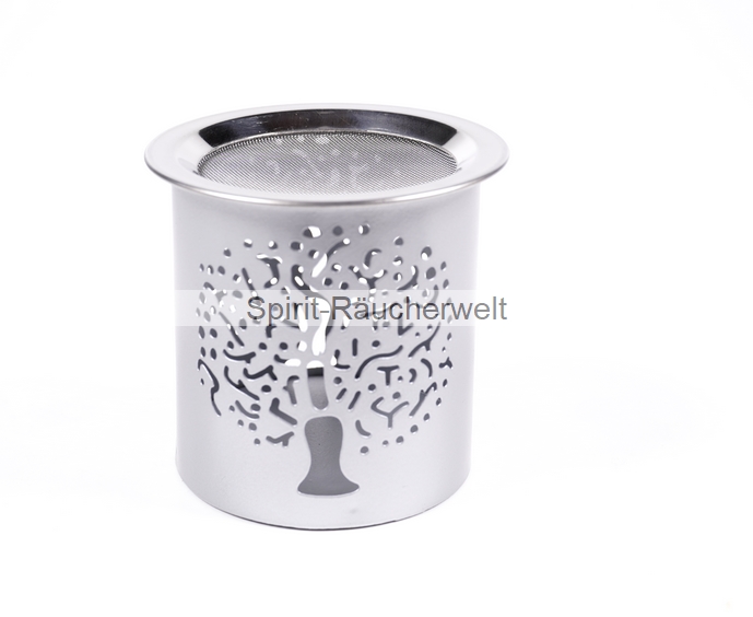 Baum des Lebens Metall Räucherstövchen mit Edelstahlsieb