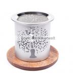Baum des Lebens Metall Räucherstövchen mit Edelstahlsieb