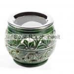 Flora grün Räucherstövchen Speckstein mit Edelstahlsieb
