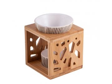Elegante Duftlampe Bambus-Keramik für Aromatherapie